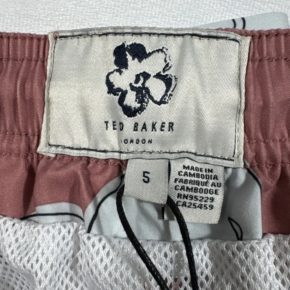 Ted Baker Swim Trunks Men's US Large‎ UK 5 Pink Ampbell Large Scale Floral NWT